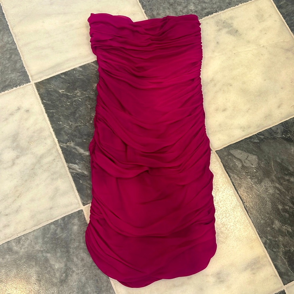 Diana Von Furstenberg silk magenta dress